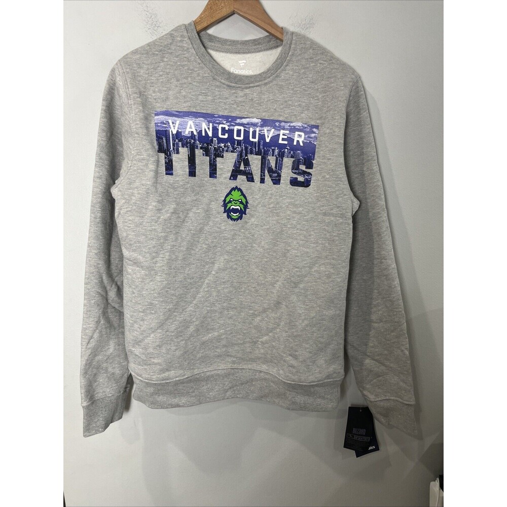 Fanatics Vancouver Titans Gray Crewneck Sweatshirt Size‎ Medium